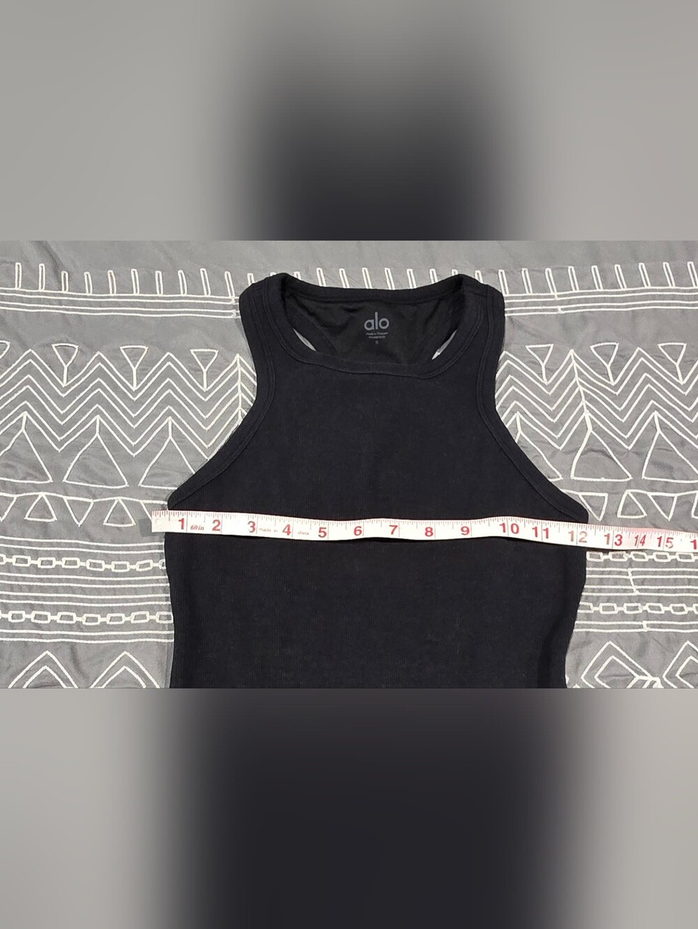 Alo Ribbed Racerback Tank In Black Size Small - Picture 4 of 7